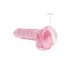 REALROCK - Transparent Realistic Dildo - Pink (17cm) 