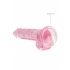 REALROCK - Transparent Realistic Dildo - Pink (17cm) 