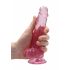 REALROCK - Transparent Realistic Dildo - Pink (17cm) 