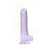 CLEAR REALISTIC DILDO - Purple (7.5 inches) 