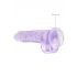 CLEAR REALISTIC DILDO - Purple (7.5 inches) 