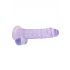 CLEAR REALISTIC DILDO - Purple (7.5 inches) 