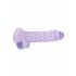 CLEAR REALISTIC DILDO - Purple (7.5 inches) 