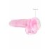 REALROCK - Transparent Realistic Dildo - Pink (19cm) 