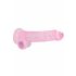 REALROCK - Transparent Realistic Dildo - Pink (19cm) 