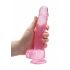 REALROCK - Transparent Realistic Dildo - Pink (19cm) 