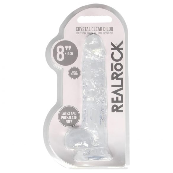 Transparent Realistic Dildo - Clear (19cm) 