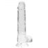 Transparent Realistic Dildo - Clear (19cm) 