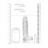 Transparent Realistic Dildo - Clear (19cm) 