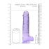 REALROCK - Transparent Realistic Dildo - Purple (22cm) 