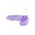 REALROCK - Transparent Realistic Dildo - Purple (22cm) 