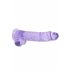 REALROCK - Transparent Realistic Dildo - Purple (22cm) 