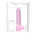 REALROCK - Transparent Realistic Dildo - Pink (22cm) 