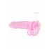 REALROCK - Transparent Realistic Dildo - Pink (22cm) 