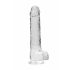 REALROCK Transparent Realistic Dildo - Clear (22cm) 