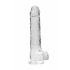 REALROCK Transparent Realistic Dildo - Clear (22cm) 