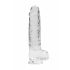 REALROCK Transparent Realistic Dildo - Clear (22cm) 