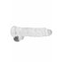 REALROCK Transparent Realistic Dildo - Clear (22cm) 