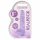 REALROCK - Transparent Realistic Dildo - Purple (15cm) 