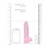 Transparent Realistic Dildo - Pink (6 inches) 