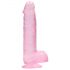 Transparent Realistic Dildo - Pink (6 inches) 