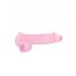 Transparent Realistic Dildo - Pink (6 inches) 