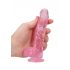 Transparent Realistic Dildo - Pink (6 inches) 