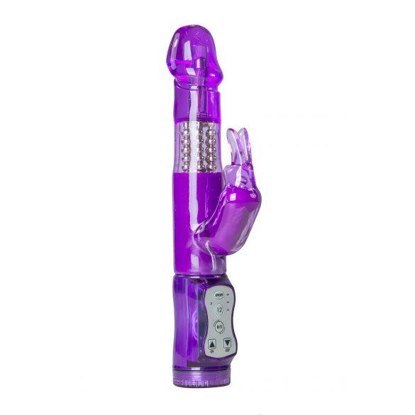 Easytoys Rabbit - Rotating Beaded Clitoral Vibrator (Purple) 