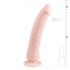 Easytoys - Suction Cup 100% Silicone Dildo (21cm) - Natural 