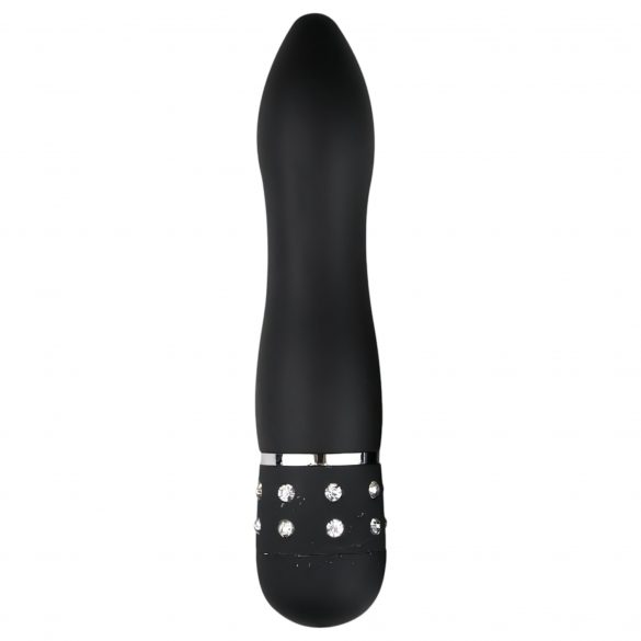 Easytoys Diamond Curved Mini Wand Vibrator (Black) 