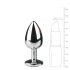 Easytoys - metal anal plug (silver-white)