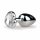 Easytoys Metal No.2 - Heart Gem Anal Plug (Silver-White)