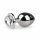 Easytoys Metal No.7 - Heart-Shaped Anal Dildo with White Stone - Silver 