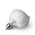 Easytoys Bunny NO1 - metal anal plug with bunny tail (silver-white)