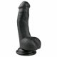 Easytoys - Suction Cup Dildo with Balls (15cm) - Black 