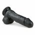 Easytoys - Suction Cup Dildo with Balls (7 inches) - Black 