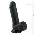 Easytoys - Suction Cup Dildo with Balls (7 inches) - Black 