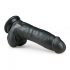 Easytoys - Suction Cup Dildo with Balls (20cm) - Black 