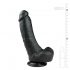 Easytoys - Suction Cup Dildo with Balls (20cm) - Black 