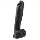 Easytoys - Suction Cup Dildo with Balls, Large (26.5cm) - Black 