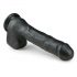 Easytoys - Suction Cup Dildo with Balls, Large (11.6") - Black 