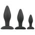 Easytoys Rocket - Anal Dildo Set - Black (3 Piece) 