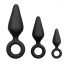 Easytoys Anal Dildo Set with Suction Cup - 3pcs (Black) 