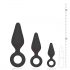 Easytoys Anal Dildo Set with Suction Cup - 3pcs (Black) 