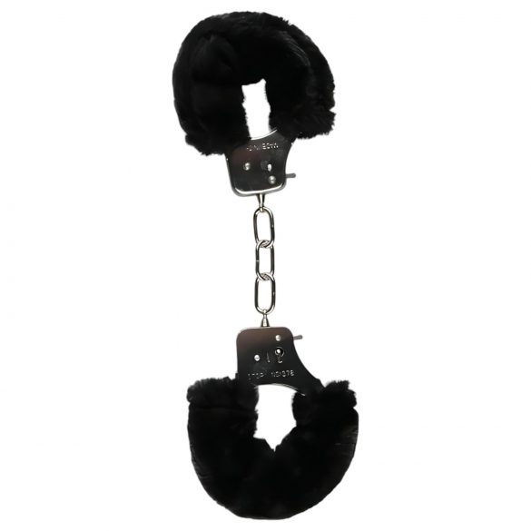 Easytoys - Plush Handcuffs (Black) 