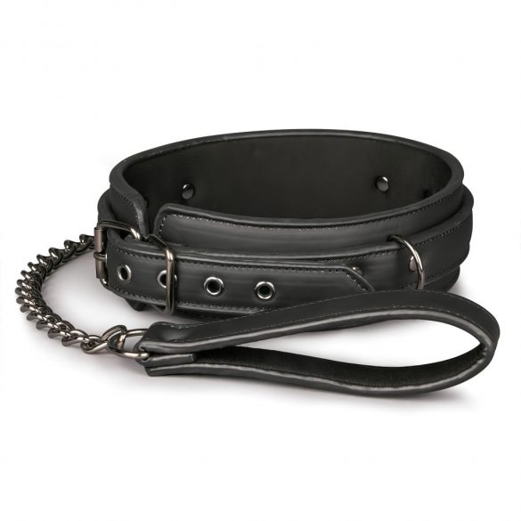 Easytoys Fetish Collar with Leash (Black) 