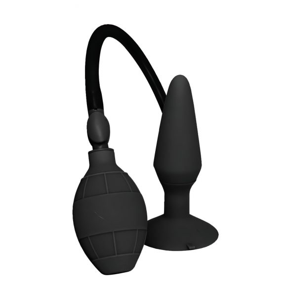 MenzStuff L - Pumpable Butt Plug with Base - Black (Large)