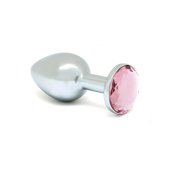 Rimba XS - Pink Gem Metal Anal Dildo (Silver) 