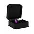 Rimba XS - purple gem, metal anal plug (silver)