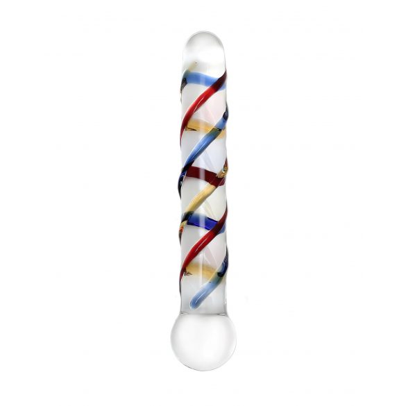 Rimba Rachella - Double Glass Dildo (Clear - Colored) 